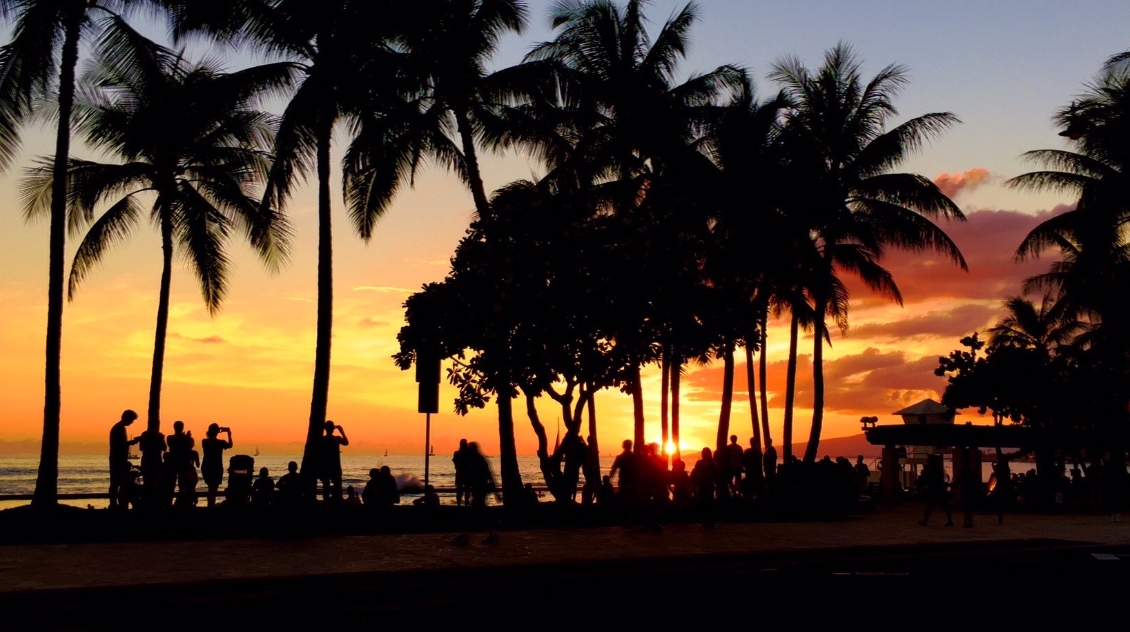 Sunset at Waikiki Beach